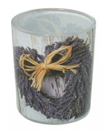 GOBA glass lavender heart small - Candlestick