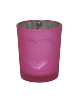 GOBA heart glass pink small - Candlestick