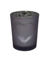 GOBA heart glass lilac small - Candlestick