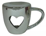 Christmas mushroom Aromalampa mug silver heart - Aroma Lamp