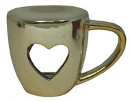 Mushroom Christmas Aromalampa mug golden heart - Aroma Lamp
