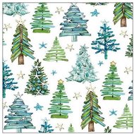 Goba vánoční ubrousky Modré stromky - Papírové ubrousky