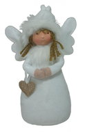 GOBA Christmas decoration - white angel, golden heart - Christmas Decoration