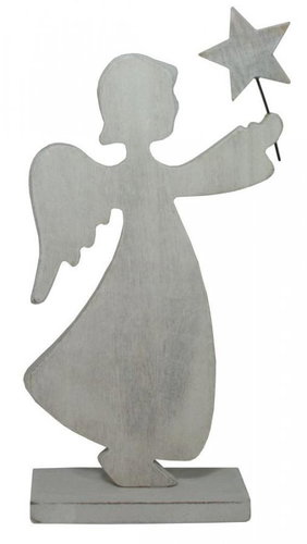 Goba Wooden Angel with Star - Decoration - Main image
