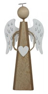 Goba Dekorace anděl natur se srdcem - Decoration