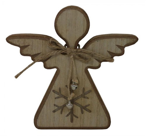 Goba Decoration wooden angel with snowflake - Decoration - Main image