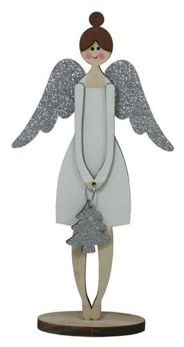 Goba Decoration wooden angel white - Decoration - Main image