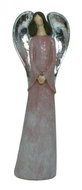 GOBA Ceramic angel with silver wings 26 cm - Angel Statue