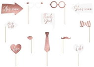 Partydeco Photo accessories - photo corner, rose gold, wedding - mix 12 pcs - Party Accessories