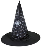 Rappa Klobouk čarodějnice - čaroděj s pavučinou, dětský - halloween - Wide-Brimmed Hat