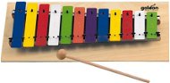 Goldon metallophone 12 coloured stones wooden frame - Percussion