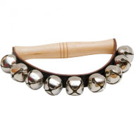 Goldon 9 Sleigh Bells on a Leather Strap with a Handle - Percussion