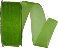 Goldina Loy Beauty Organdy organza green 40 mm × 50 m - Ribbon
