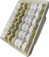 Goldina Golden Harmony - Christmas ribbon and string set 48 pcs, 123 m - Ribbon
