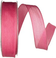 GOLDINA Fabric ribbon Original deep pink 25 mm × 20 m - Ribbon