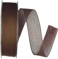 GOLDINA Fabric ribbon Original brown 25 mm × 20 m - Ribbon