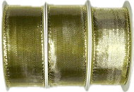 GOLDINA Set of 3 lurex ribbons Celebration shiny gold 25 mm × 2 m - Ribbon