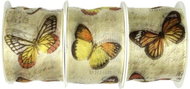 GOLDINA Set of 3 taffeta ribbons Butterfly yellow 40 mm × 2 m - Ribbon