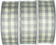 GOLDINA Set of 3 taffeta ribbons Multicoloure Grey 25 mm × 2 m - Ribbon