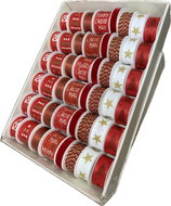 Goldina Red & Gold Spirit - Christmas ribbon and string set 48 pcs, 96 m - Ribbon
