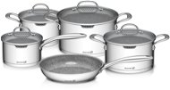 G21 Gourmet Miracle with colander, 9 pieces, stainless steel/alloy - Cookware Set