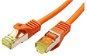 OEM S/FTP patchkabel Cat 7, s konektory RJ45, LSOH, 1m, oranžový - Síťový kabel