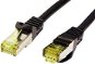 OEM S/FTP patch Cat 7, RJ45 csatlakozó, LSOH, 0.25m, fekete - Hálózati kábel