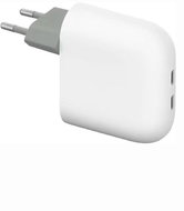 Google Pixel Flex Dual Port 67W USB-C Fast Charger Snow - AC Adapter