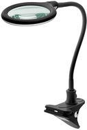 Goobay Stolní lampa s lupou, 100 mm, 3 dioprie, LED osvětlení 6 W, klip, černá - Stolní lampa