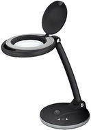 Goobay Stolní lampa s lupou, 100 mm, 3 dioprie, stmívatelné LED osvětlení 6 W, stojánek, černá - Stolní lampa