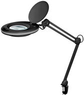 Goobay Stolní lampa s lupou, 127 mm, 3 dioprie, LED osvětlení 8 W, dvojité rameno, černá - Stolní lampa