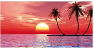 Gordon H96 Quick-drying microfiber beach towel, sunset, 100 × 180 cm - Bath Towel