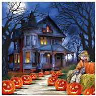 Goba Napkins Haunted House - Paper Napkins