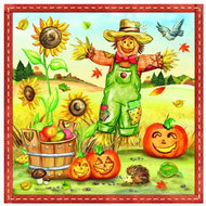 Goba ubrousky Podzimní pole - Paper Napkins