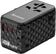 VERBATIM UTA-10 GaN III Universal Travel Adapter 140W - Cestovní adaptér