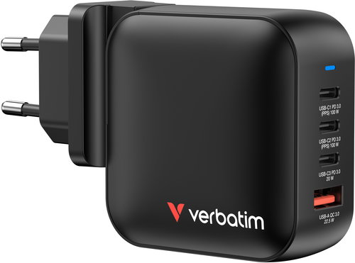 VERBATIM Mini-GaN-Ladegerät 100 W - Netzladegerät - Hauptbild