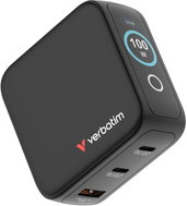 VERBATIM GaC-100D GaN nabíječka 100W s displejem - Wall Charger