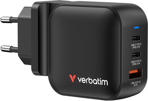 VERBATIM Mini-GaN-Ladegerät 70 W - Netzladegerät - Hauptbild