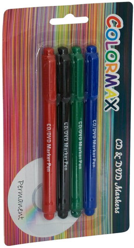 QCP to CD/DVD 1.0 mm, 4 colors (black, blue, red, green) - Marker - Hauptbild