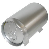 QCP zásobník na stůl, design "PLECHOVKA" pro 60 CD/DVD - stříbrný (silver) - -