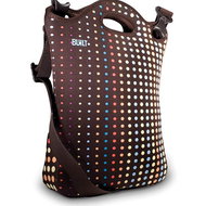 BUILT Laptop Case Small 13.3" - neoprénová brašna na notebook, hnědá s puntíky (dot no.7), 41.9x34.3 - Laptop Bag