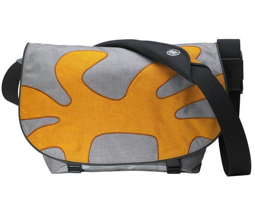 CRUMPLER Cheesy Disco BIG Logo - brašna na notebook 14" až 15", světle šedá-oranžová, vnitřní rozměr - Carryall - Main image