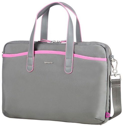 Samsonite Nefti BAILHANDLE 13.3" - Szikla Szürke/Fukszia - Laptoptáska - Fő fotó
