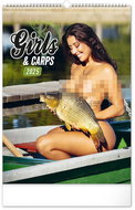 Notique Nástěnný kalendář Girls and Carps 2025, 33 × 46 cm - Wall Calendar
