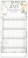 Notique Wall Family planning calendar Flowers 2025, 21 × 42 cm - Wall Calendar