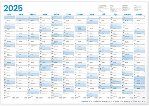 Notique Annual calendar 2025, B1, 96,4 x 67 cm - Wall Calendar - Main image