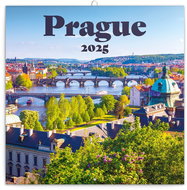 Notique Grid calendar Prague 2025, 30 × 30 cm - Wall Calendar