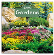 Notique Grid calendar Gardens 2025, 30 × 30 cm - Wall Calendar