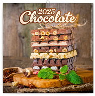 Notique Grid calendar Chocolate 2025, scented, 30 × 30 cm - Wall Calendar