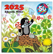 Notique Grid calendar Mole 2025, with 50 stickers, 30 × 30 cm - Wall Calendar